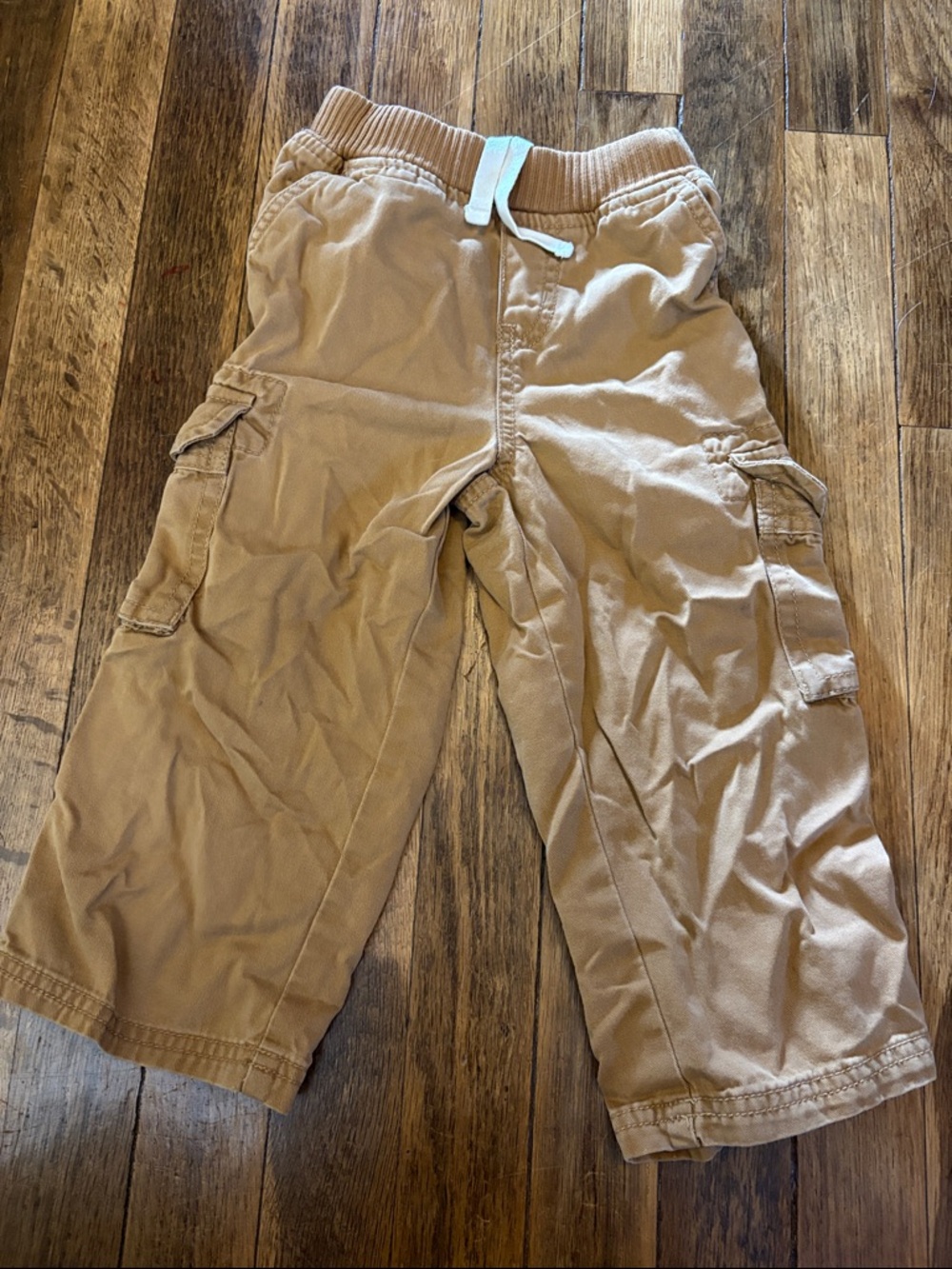 1989 Place Kids Tan Cargo Pants with Elastic Waist